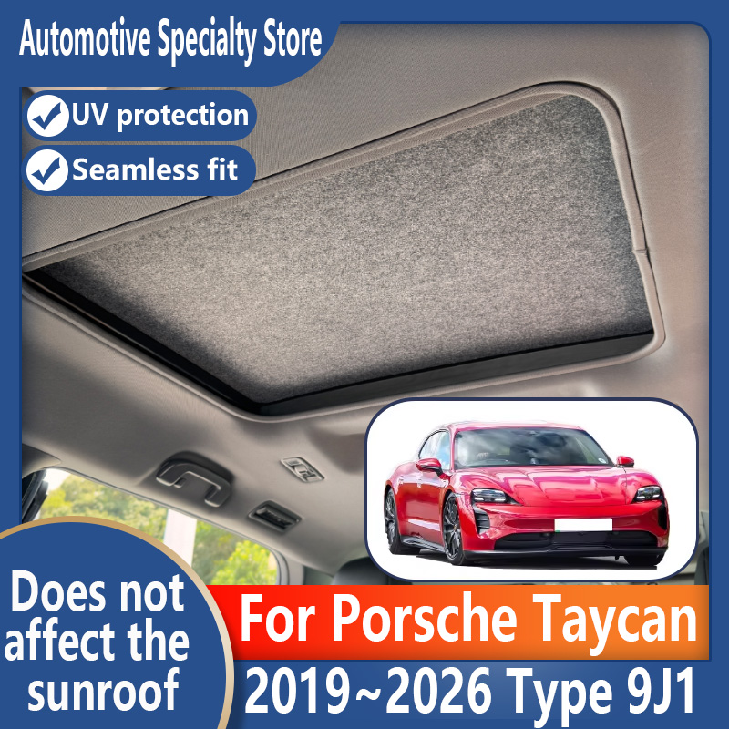Glass Protector Auto - Pour Porsche Taycan 2019~2026, pare-soleil panoramique